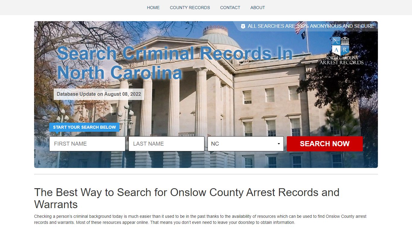 Onslow County Arrest Records and Warrants