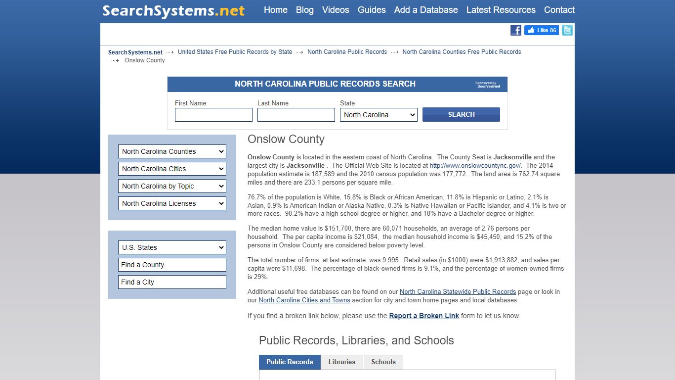 Onslow County Criminal and Public Records